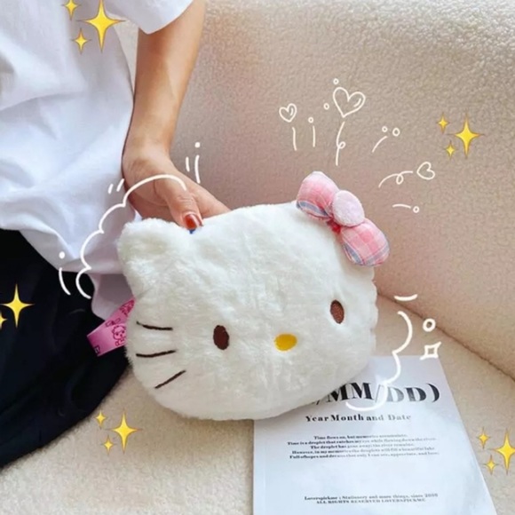 ✨NWT✨ Hello Kitty Sanrio Crossbody Purse Plush Handbag - Picture 5 of 9
